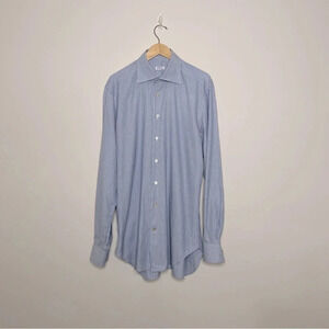 Kiton Men's Stripped Cotton Dress Shirt Hand Made in Italy luxury Design…